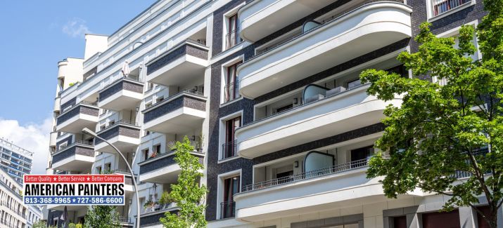 A condo building painted using common and popular trends in 2025